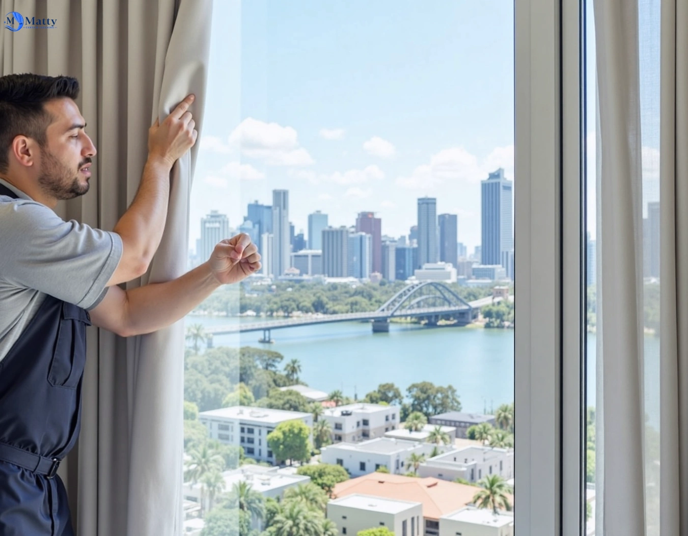 Professional curtain steam cleaning service ravenhall-vic QLD by Matty Curtain Cleaning